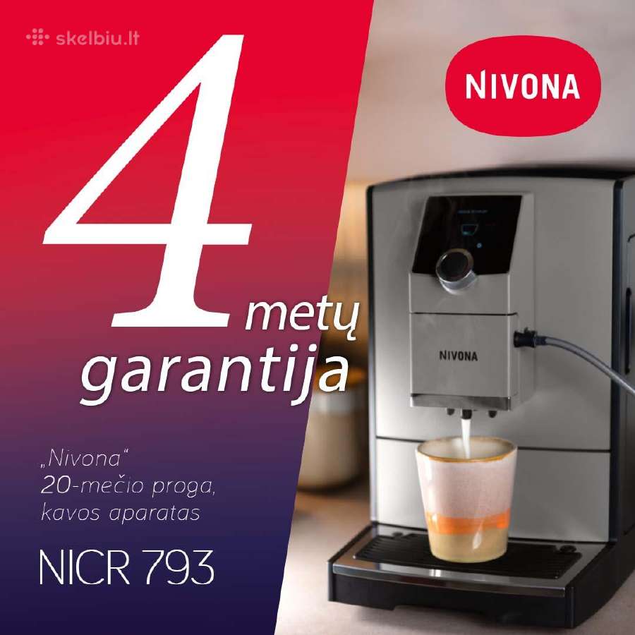 Kavos aparatas Nivona Nicr793 su 4 metų garantija