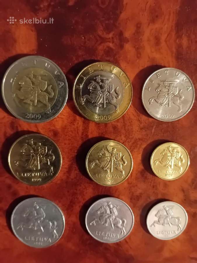 Pilnas Litų ir centų monetų rinkinys - nuotraukos Nr. 2