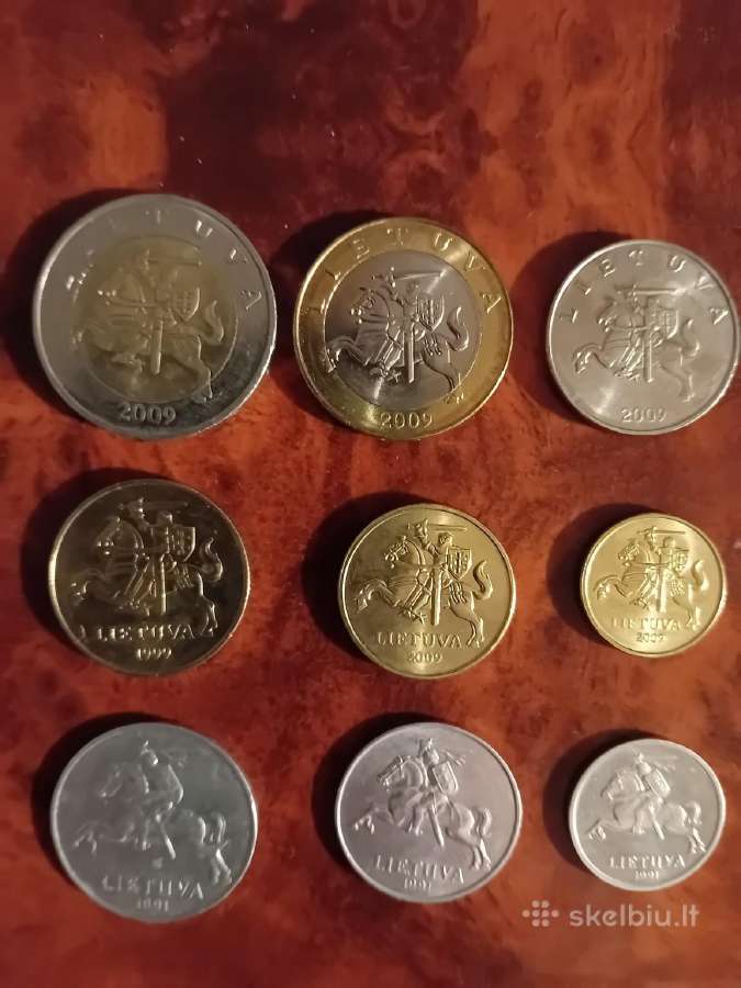 Pilnas Litų ir centų monetų rinkinys - nuotraukos Nr. 3