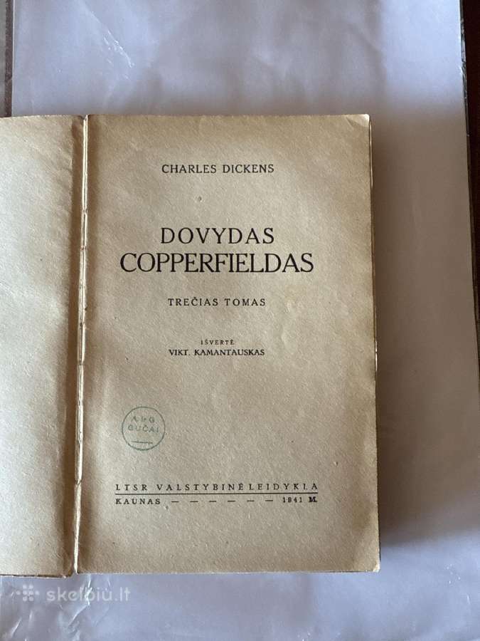 Dovydas Copperfieldas(3tomas) 1941 m. - nuotraukos Nr. 2