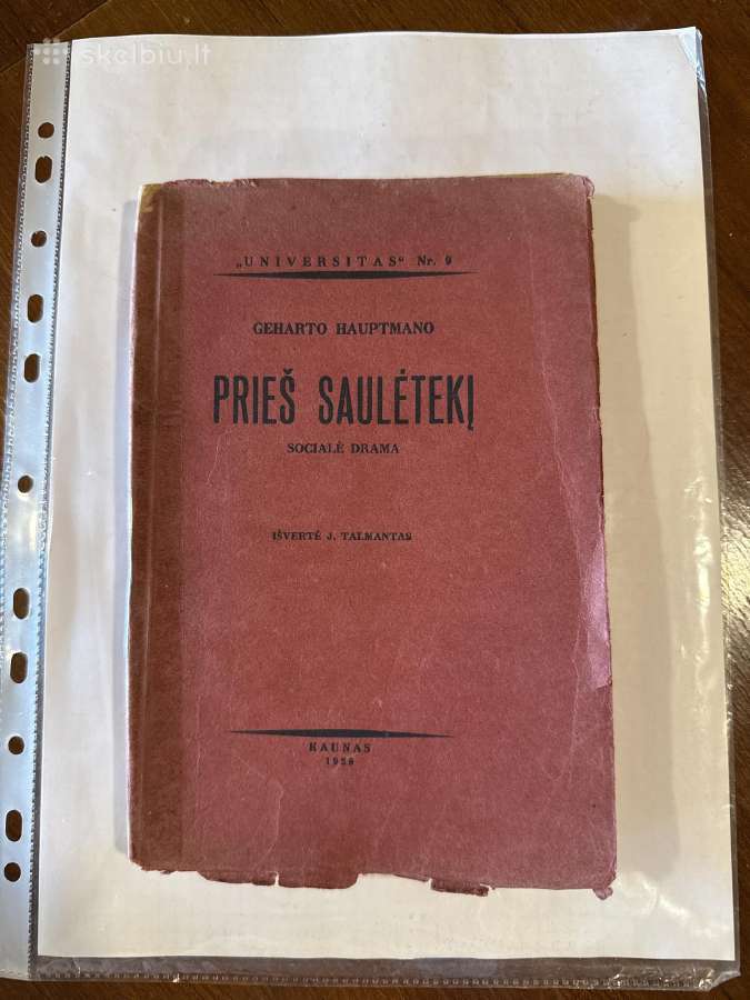 Prieš saulėtekį 1929 m.