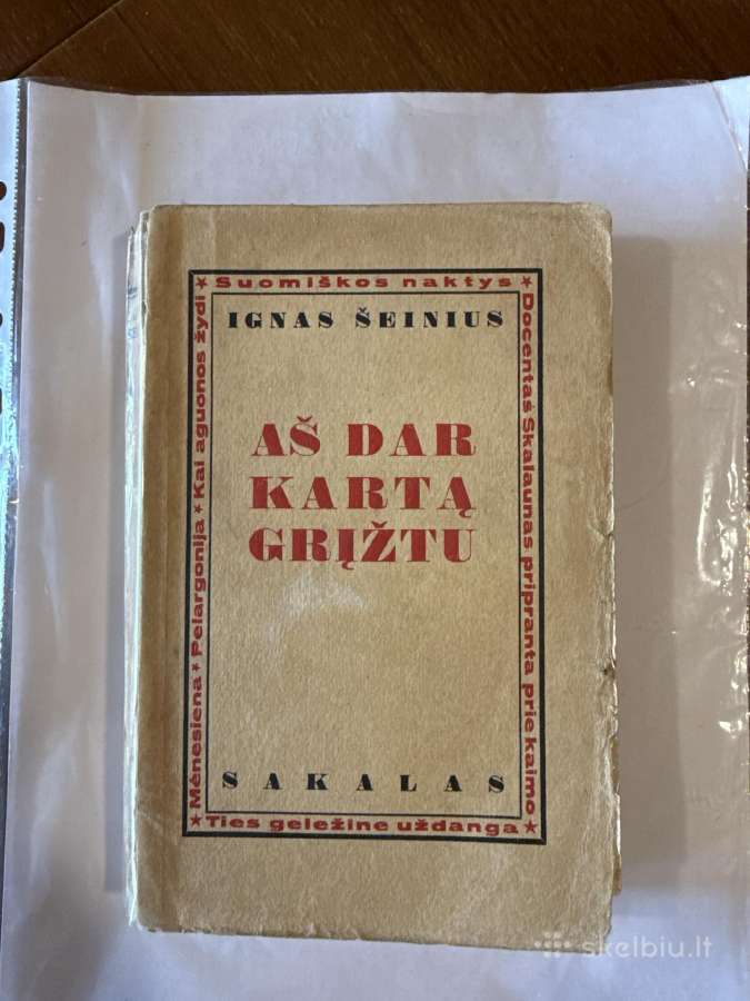 Aš dar kartą grįžtu 1937 m.