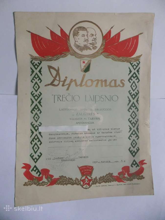 Diplomai, garbės raštai 1949-83m. - nuotraukos Nr. 7