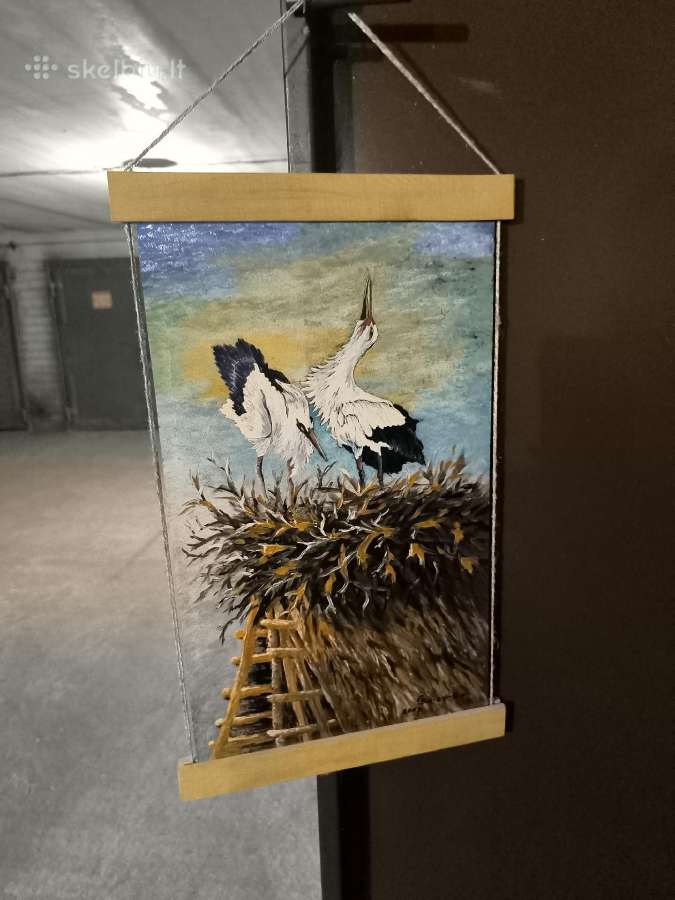 Ant stiklo tapytas paveikslas 30*56