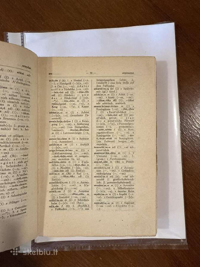 Lietuviškai vokiškas žodynas I dalis (a-n). 1943 - nuotraukos Nr. 4