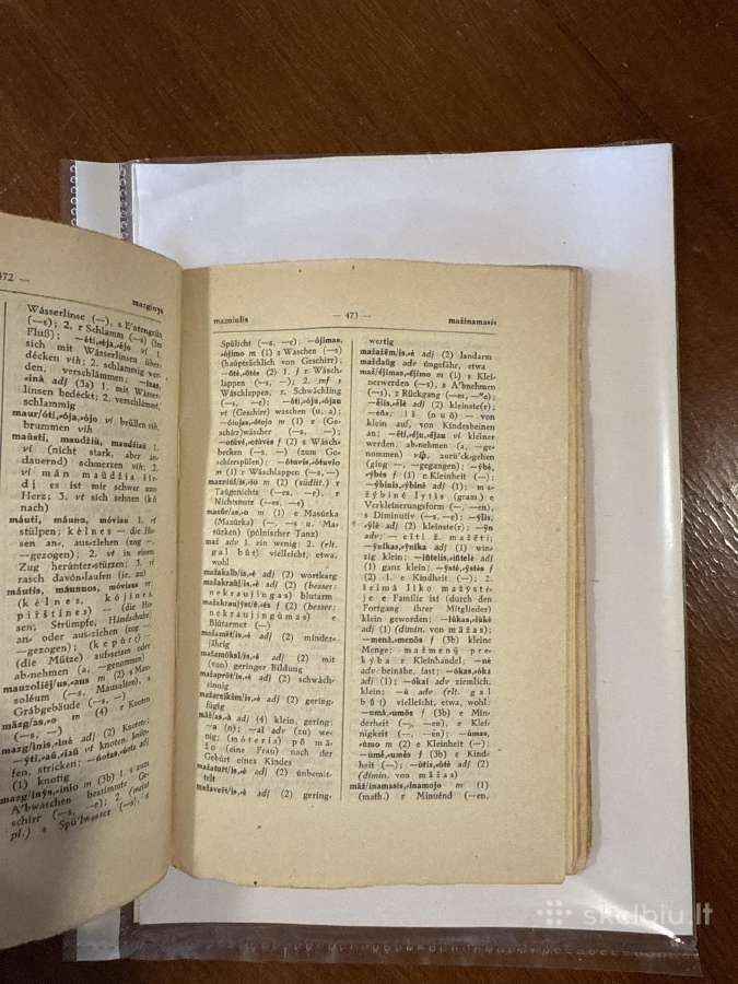 Lietuviškai vokiškas žodynas I dalis (a-n). 1943 - nuotraukos Nr. 7