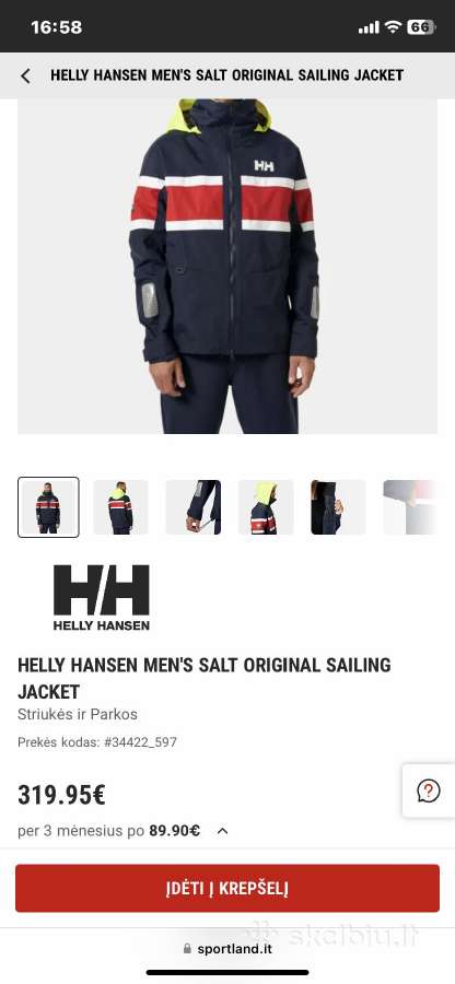 Parduodama Hh Mens salt original sailing striukė - nuotraukos Nr. 10