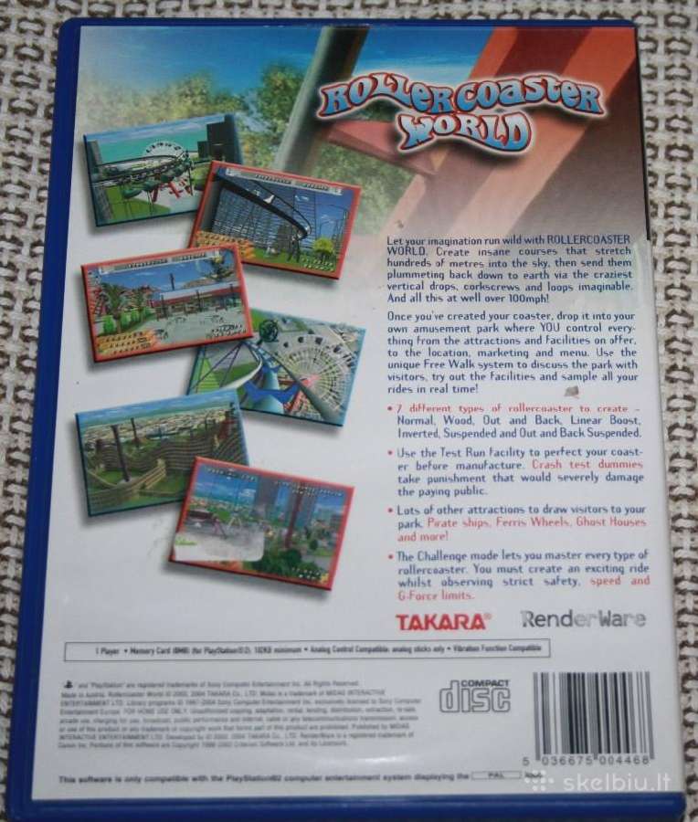 Parduodu žaidimą Rollercoaster world Ps2 - nuotraukos Nr. 2