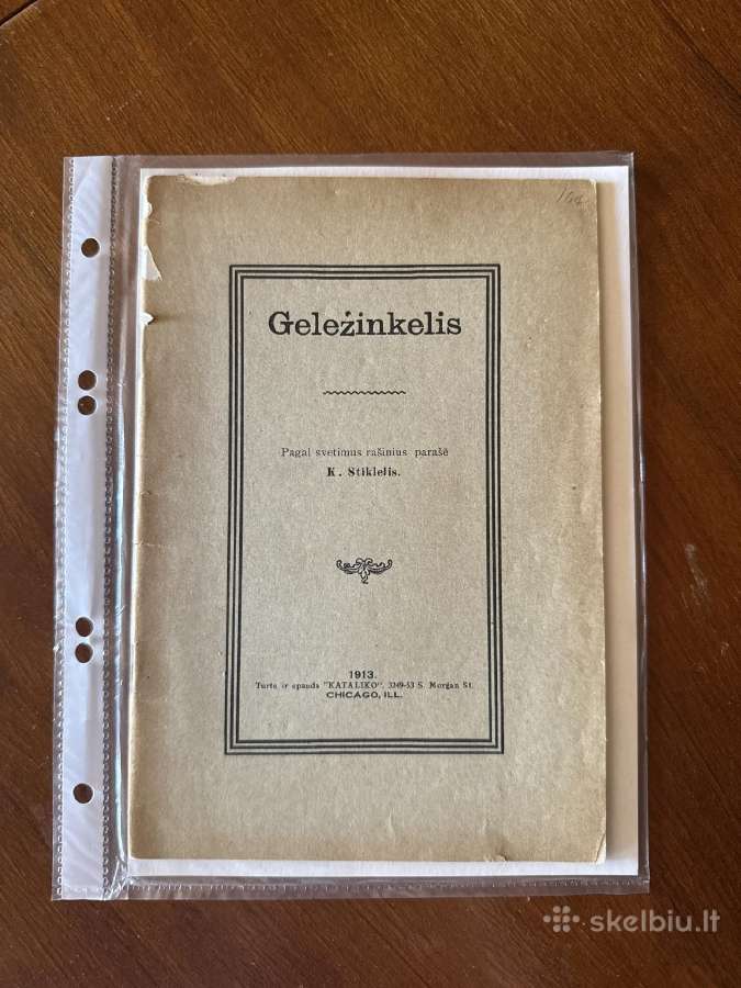 K. Stiklelio knyga ,geležinkelis 1913 m.