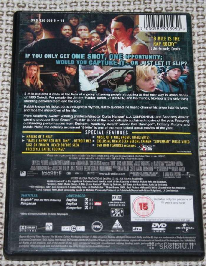 Parduodu, 8 mylia dvd filmas - nuotraukos Nr. 2
