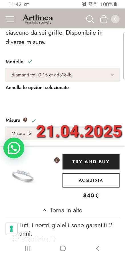 Auksinis Žiedas Su Deimantais Riviera - nuotraukos Nr. 13