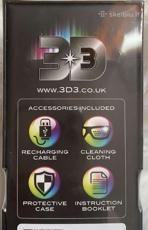 3d3 A1112 Universalūs 3D TV akiniai visiškai nauji - nuotraukos Nr. 4