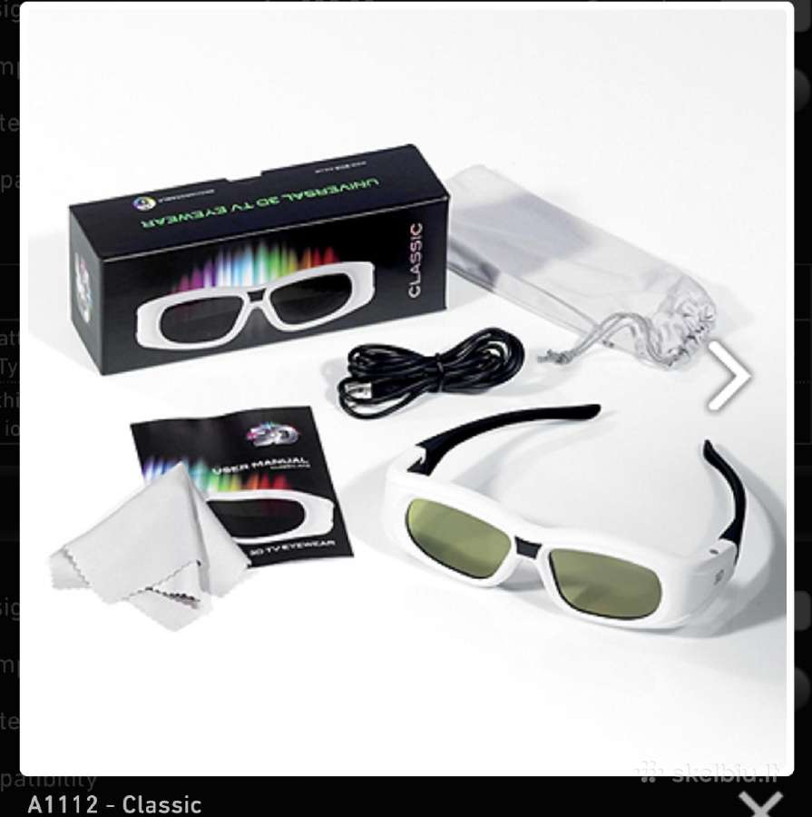 3d3 A1112 Universalūs 3D TV akiniai visiškai nauji - nuotraukos Nr. 11