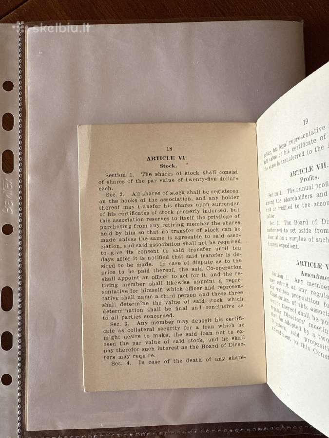 Konstitucija Lietuvių Kooperativēs Svetainēs 1921m - nuotraukos Nr. 6