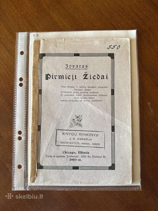 Pirmieji žiedai 1909 m.