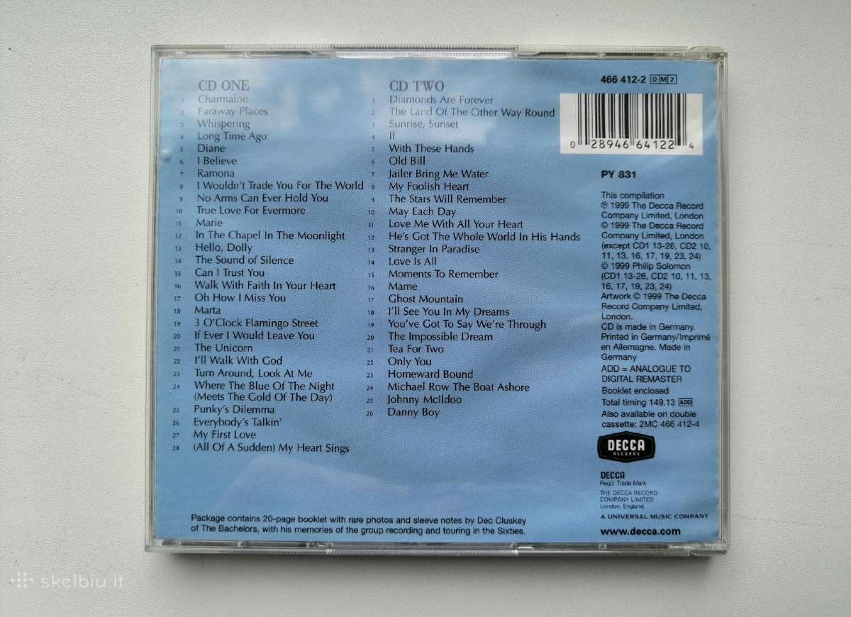 The Bachelors - The Decca Years 1962-1972 (2 CD) - nuotraukos Nr. 2