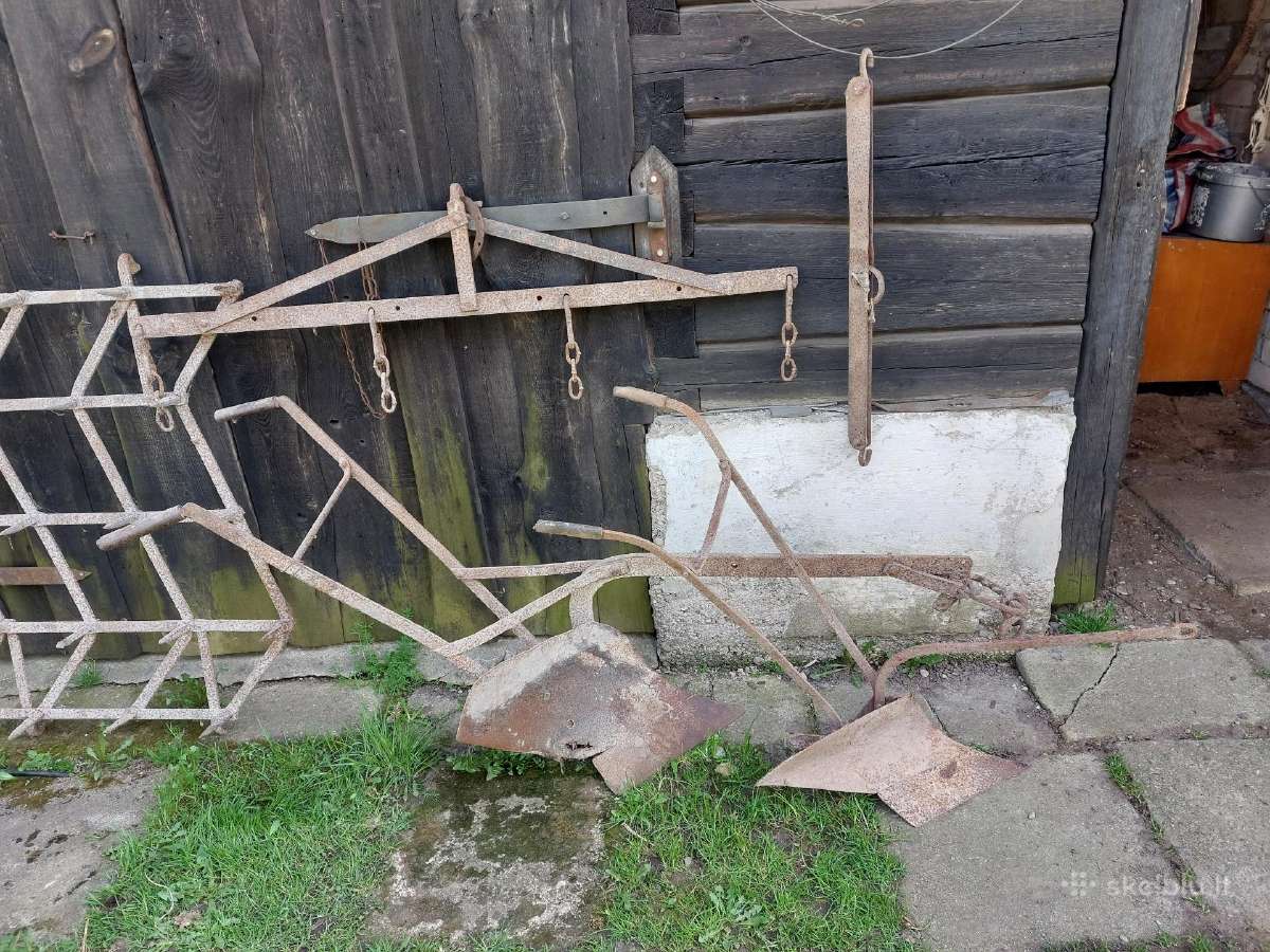 Akėčios, plugas, arklio pakinktai. - nuotraukos Nr. 3