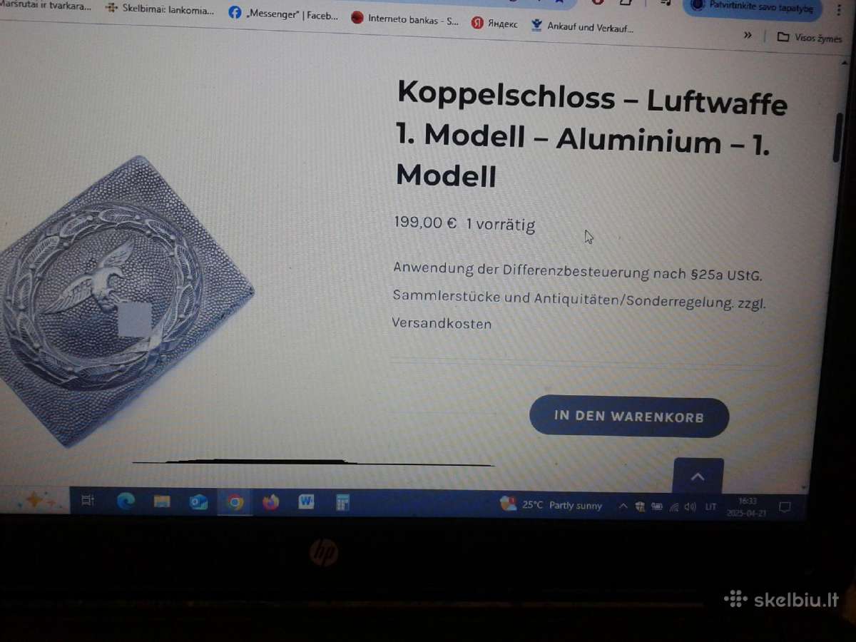 Vokiška 3 Reicho Liuftwaffen 1mod.sagtis - nuotraukos Nr. 18