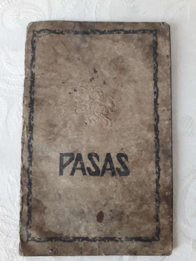Antikvaras tarpukario Lietuvos pasas 1928 m.