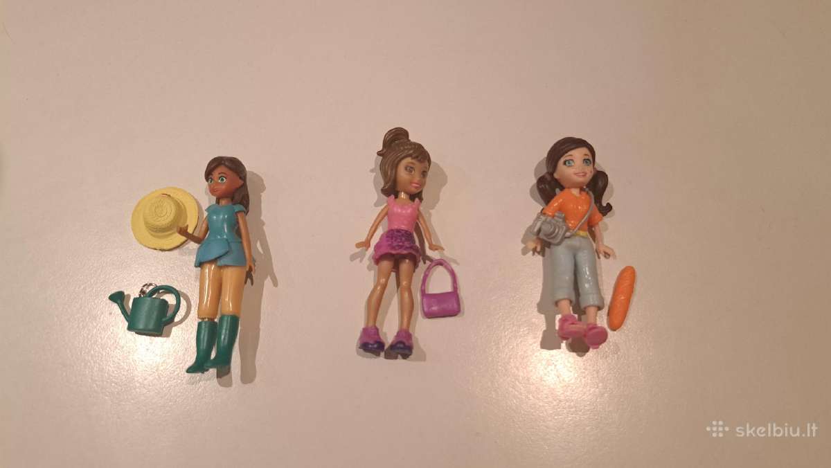 "Polly pocket" 2 lėlės ir viena papildoma