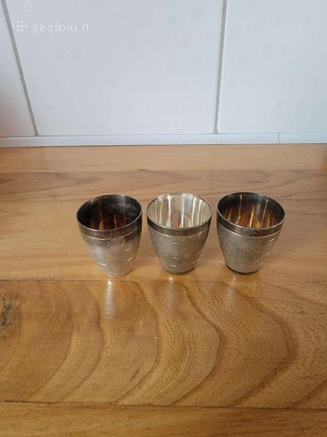 Melchiorinės taurelės "Berželis" - nuotraukos Nr. 3