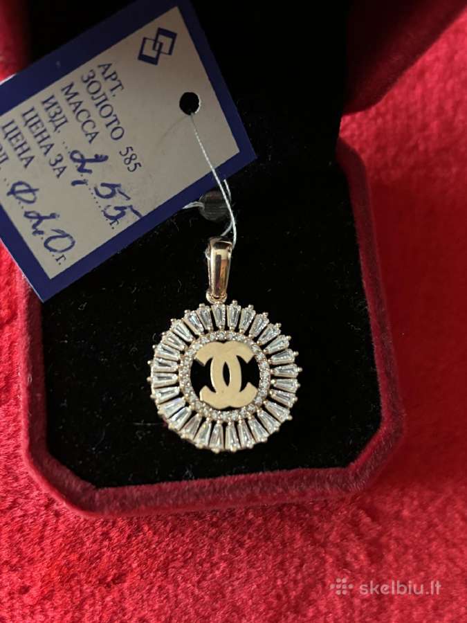 Prabangus auksinis “chanel pakabukas - nuotraukos Nr. 4