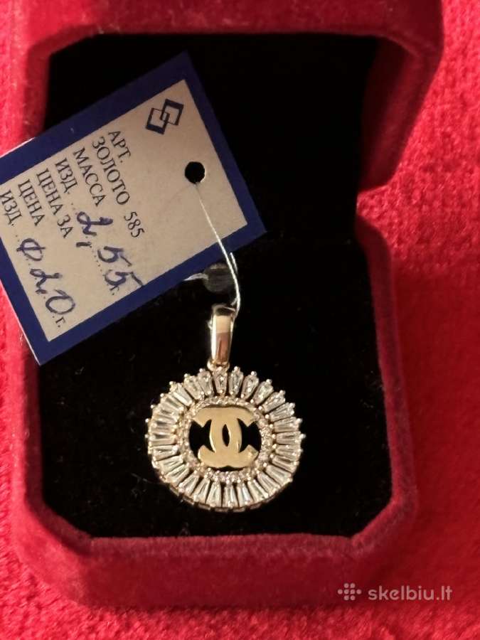 Prabangus auksinis “chanel pakabukas - nuotraukos Nr. 6