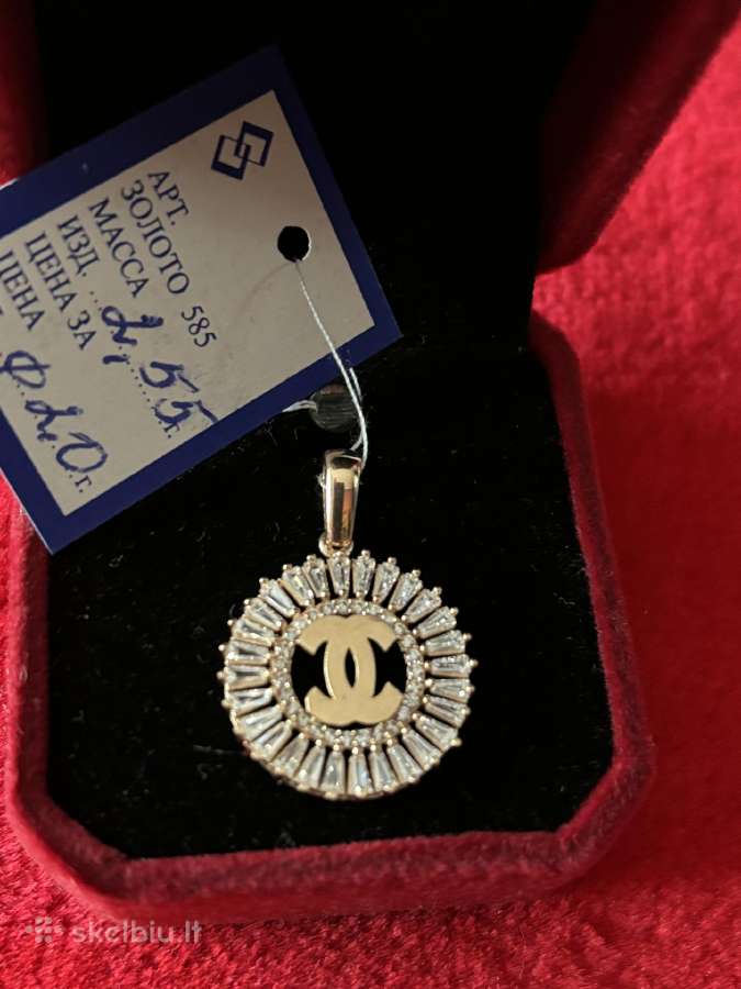 Prabangus auksinis “chanel pakabukas - nuotraukos Nr. 7