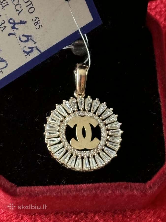 Prabangus auksinis “chanel pakabukas - nuotraukos Nr. 8
