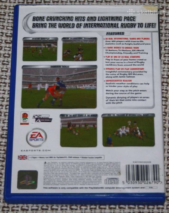 Parduodu žaidimą Rugby Ps2 - nuotraukos Nr. 2
