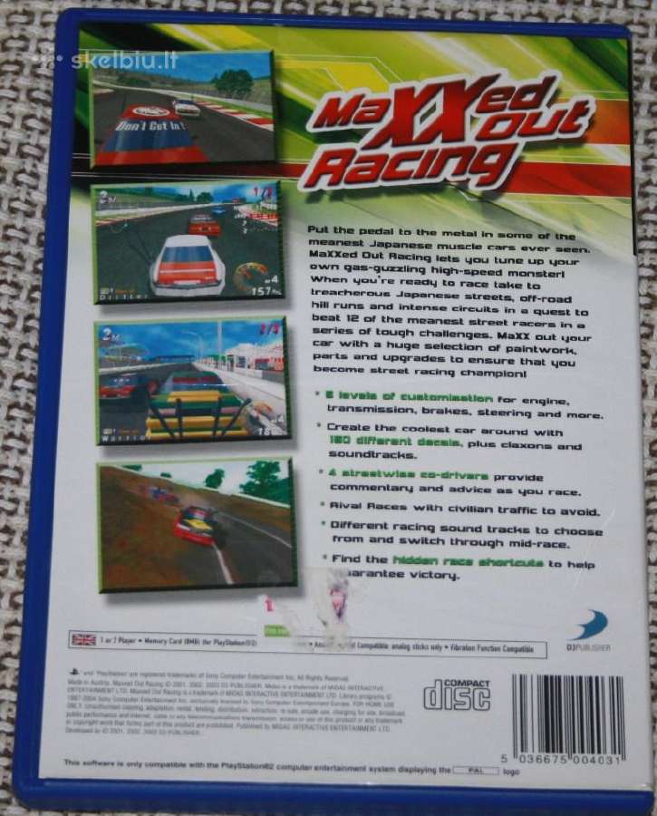 Parduodu žaidimą Maxxed out racing Ps2 - nuotraukos Nr. 2