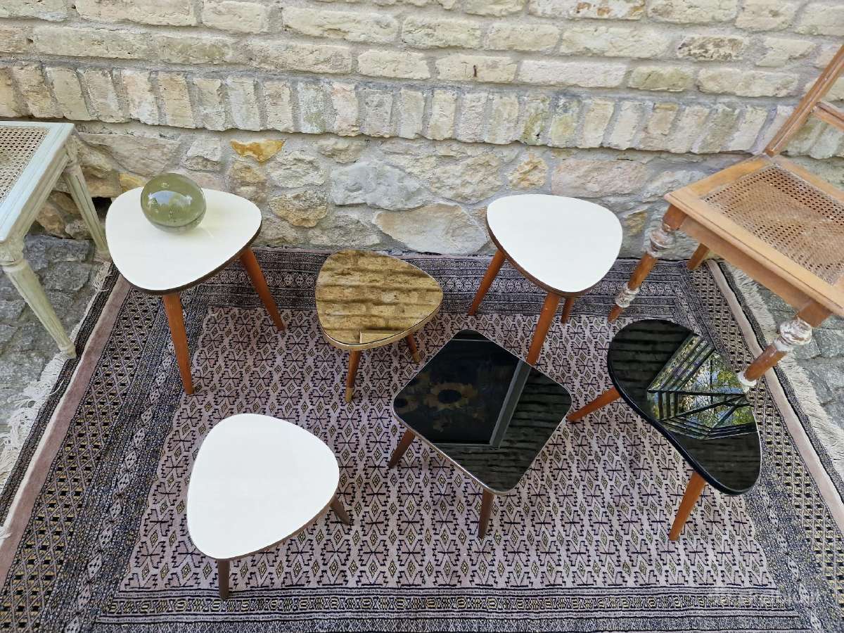 Vintažiniai mid century interjeriniai staliukai - nuotraukos Nr. 3