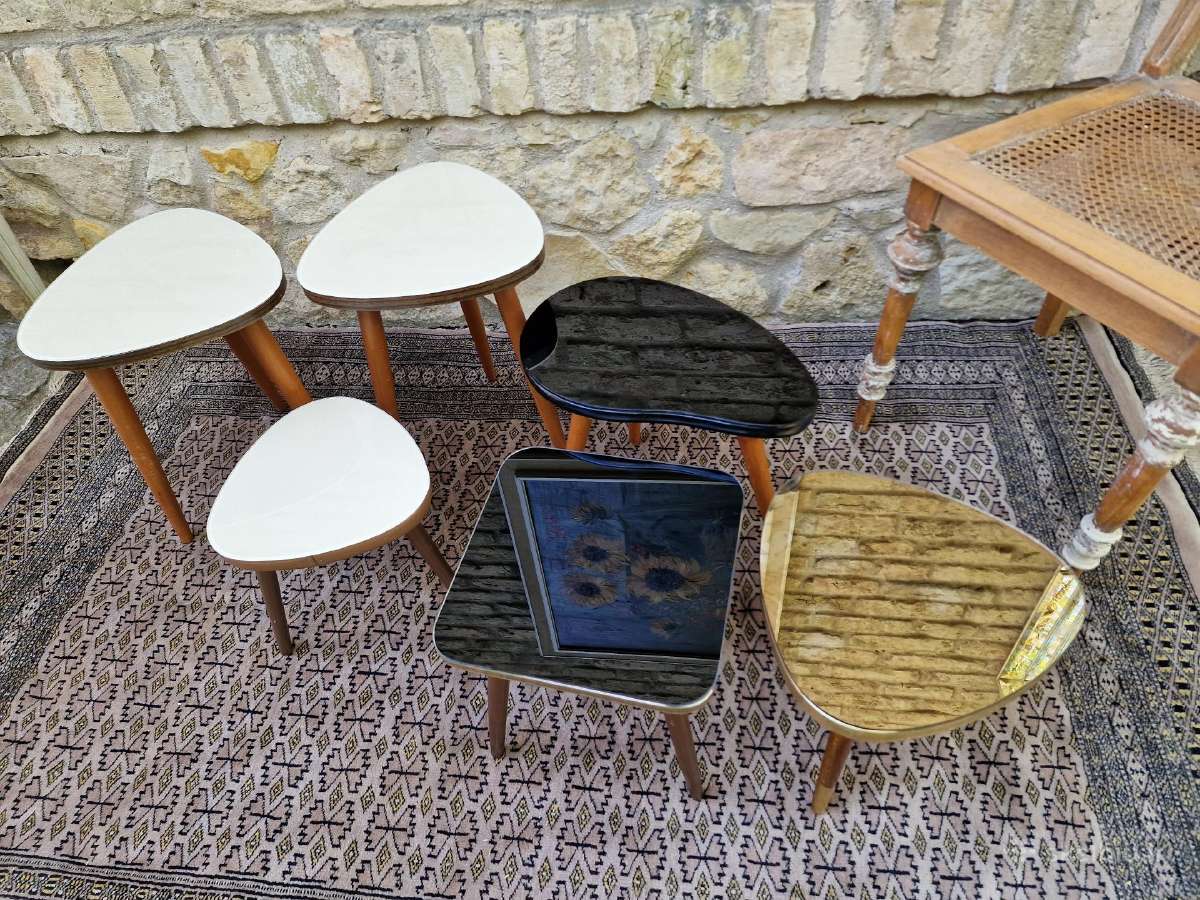 Vintažiniai mid century interjeriniai staliukai - nuotraukos Nr. 4