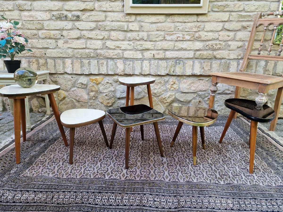 Vintažiniai mid century interjeriniai staliukai - nuotraukos Nr. 7