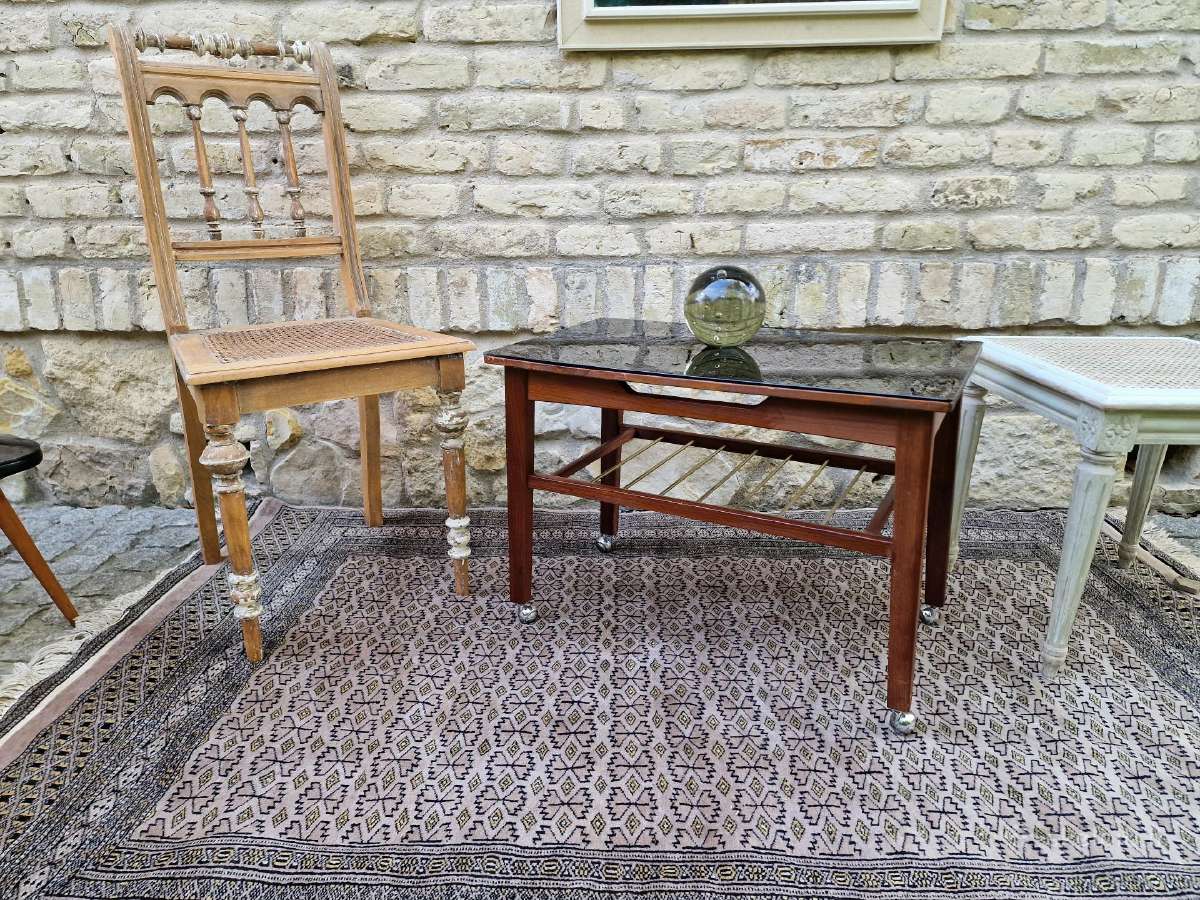 Vintažinis mid century tikmedžio kavos staliukas - nuotraukos Nr. 4