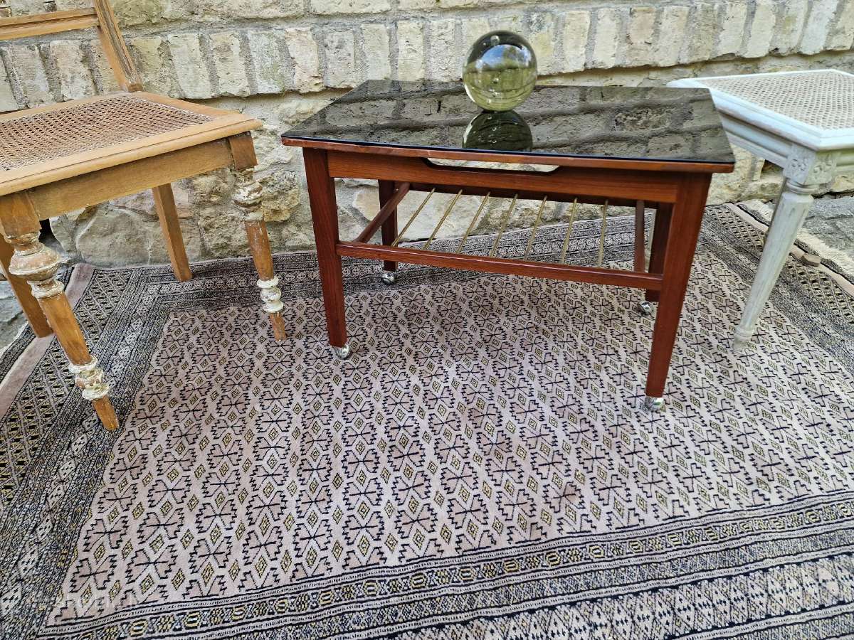 Vintažinis mid century tikmedžio kavos staliukas - nuotraukos Nr. 10