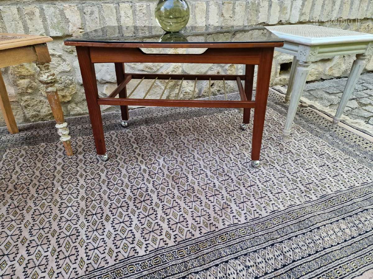 Vintažinis mid century tikmedžio kavos staliukas - nuotraukos Nr. 12