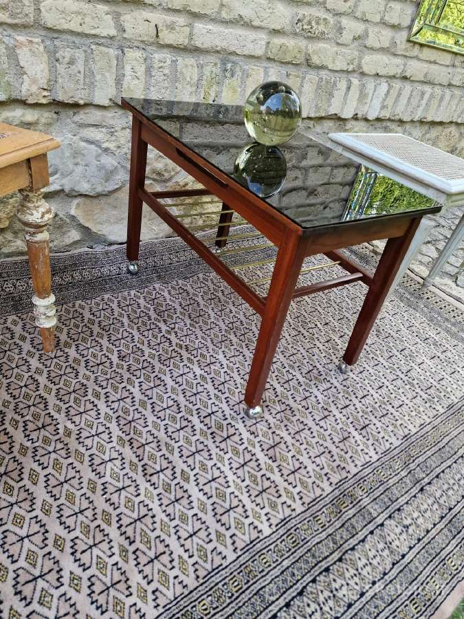 Vintažinis mid century tikmedžio kavos staliukas - nuotraukos Nr. 17