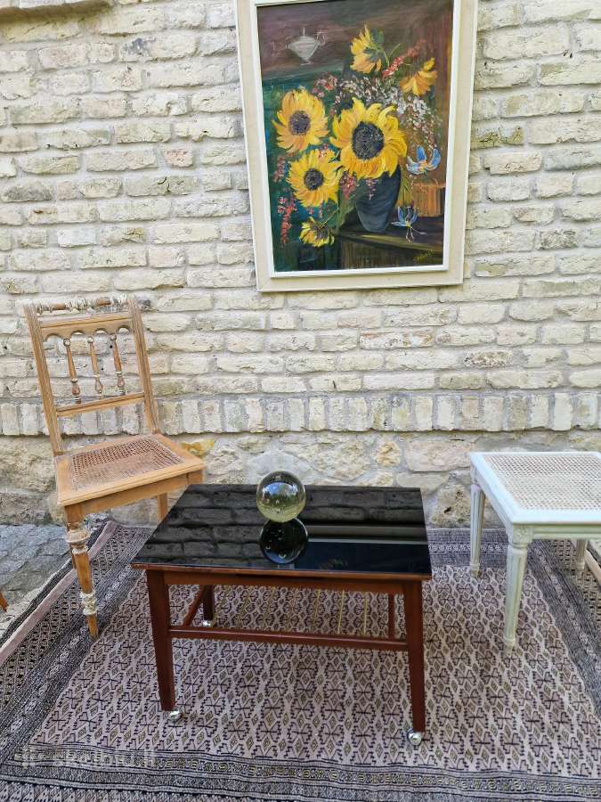 Vintažinis mid century tikmedžio kavos staliukas - nuotraukos Nr. 20