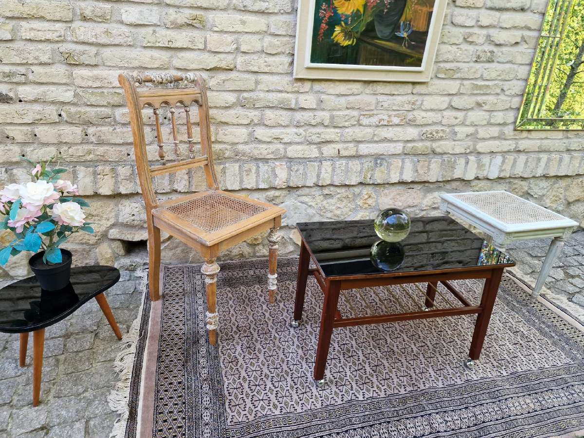 Vintažinis mid century tikmedžio kavos staliukas - nuotraukos Nr. 25