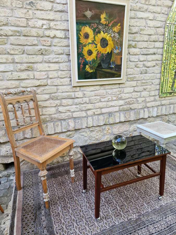 Vintažinis mid century tikmedžio kavos staliukas - nuotraukos Nr. 26