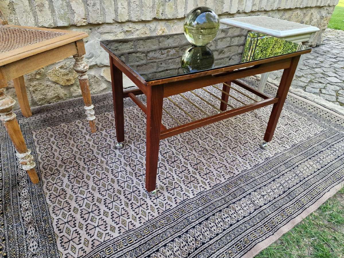 Vintažinis mid century tikmedžio kavos staliukas - nuotraukos Nr. 29