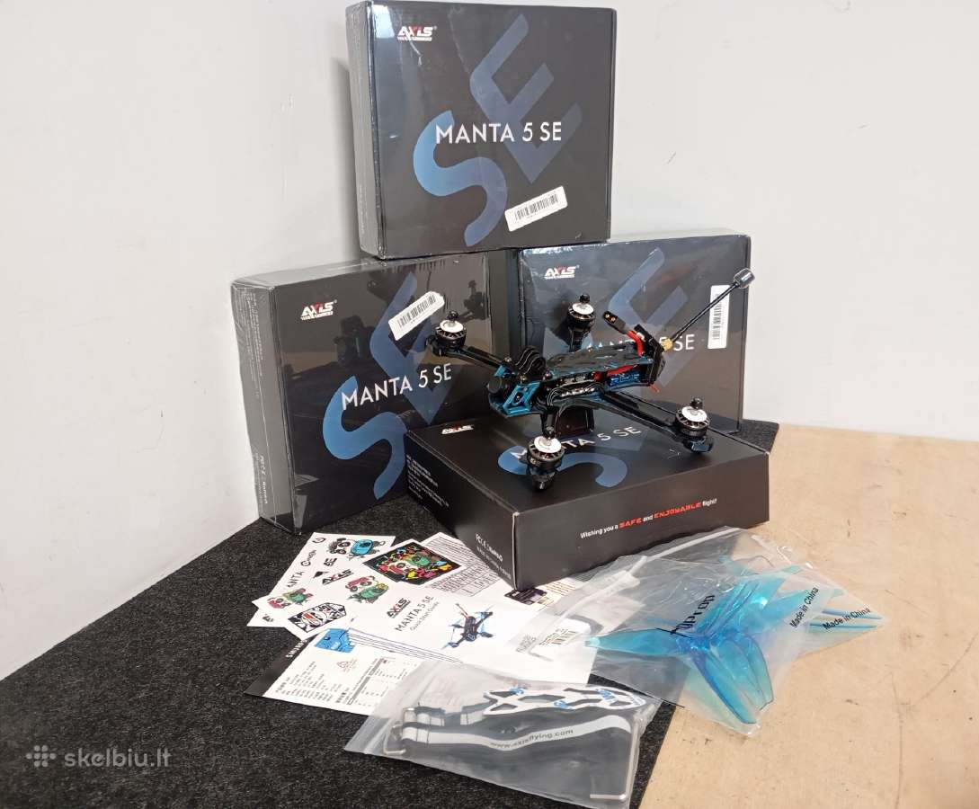 Nauji Axisflying Manta5 Se GPS 6s analog dronai