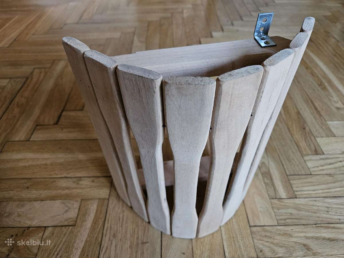 Medinės grotelės pirties šviestuvui - nuotraukos Nr. 2