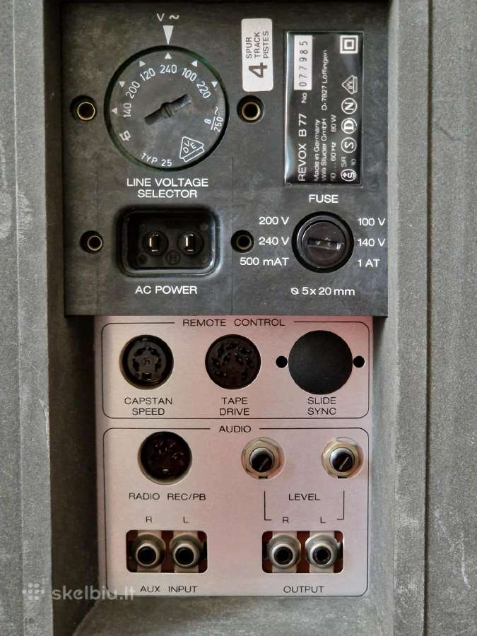 Juostinis magnetofonas Revox B77 - nuotraukos Nr. 14