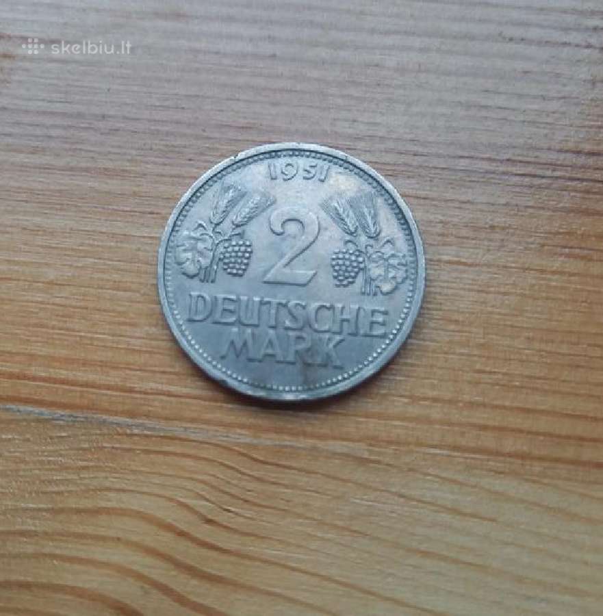 Vokietija-VFR 1951 G 2 markės