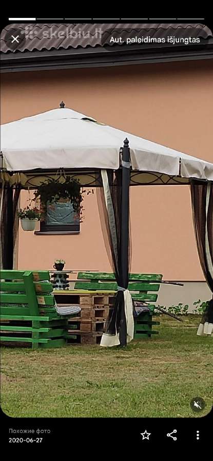Pavėsinės užuolaida + tinklelis nuo uodų - nuotraukos Nr. 7