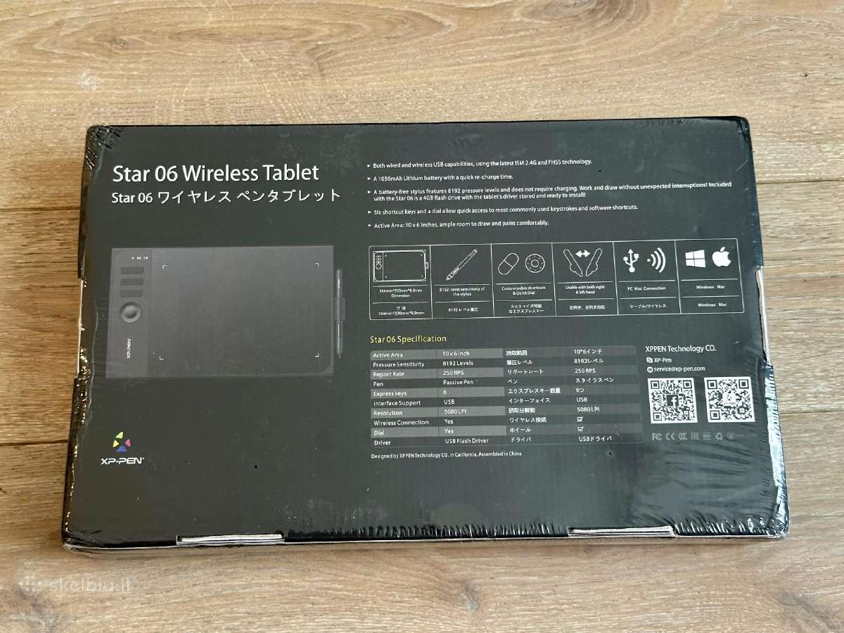 Xp-pen Star06 Wireless grafinė piešimo planšetė - nuotraukos Nr. 2