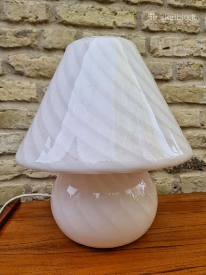 Vintažinis mid century Murano stalo lempa