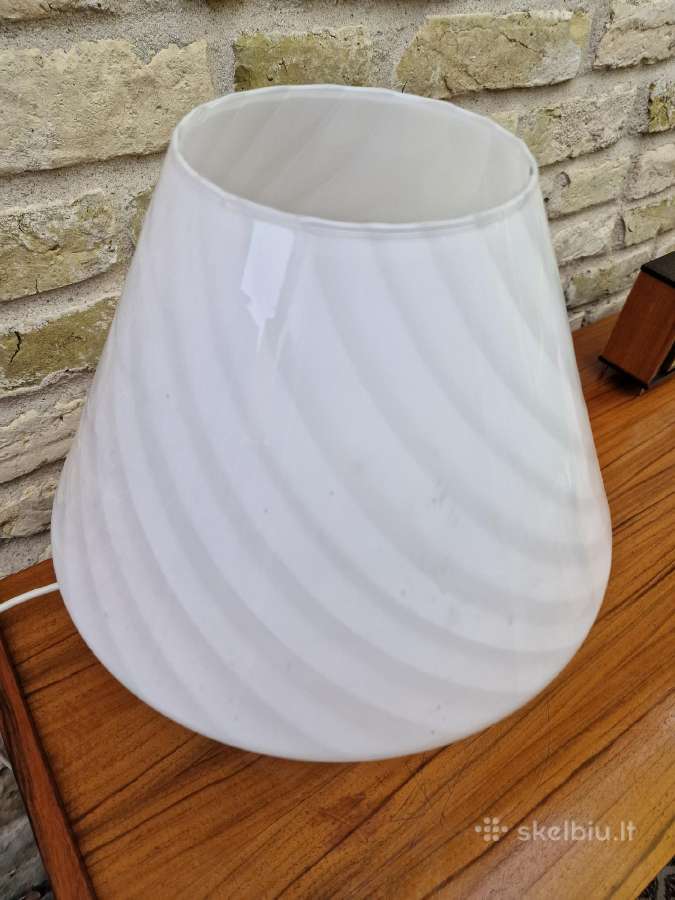 Vintažinis mid century Murano stalo lempa - nuotraukos Nr. 5